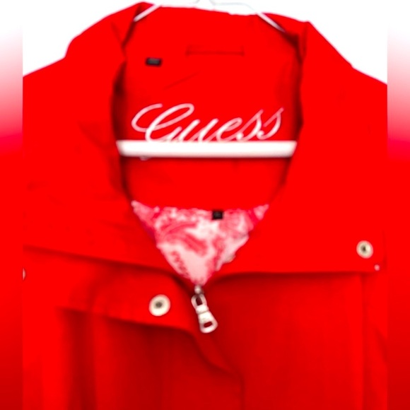 🧥Exquisite Vintage Late 2000’s Guess Women's Red Trench Coat - Picture 4 of 16